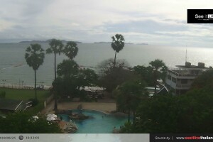 Вид на отель и залив, Паттайя, Таиланд - веб камера